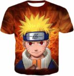 Boruto Ninja Fan Art Leaf Village Striked Ninja Boruto With Sharingan Orange Zip Up Hoodie - T-Shirt