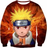 Boruto Ninja Fan Art Leaf Village Striked Ninja Boruto With Sharingan Orange Hoodie - Sweatshirt