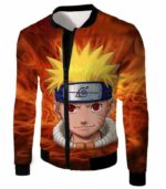 Boruto Ninja Fan Art Leaf Village Striked Ninja Boruto With Sharingan Orange Hoodie - Jacket