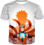 Boruto Ninja Hero Uzumaki Boruto Powerful Attack Rasengan Anime White Hoodie - T-Shirt