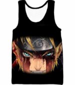 Boruto Ninja War Hero Boruto Uzumaki Battle Scars Black Zip Up Hoodie - Tank Top