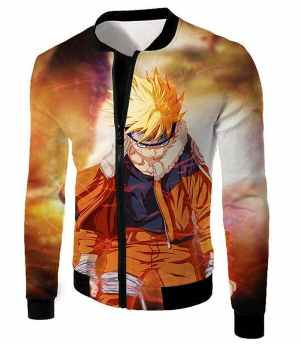 Boruto Overflowing Beast Chakra Angry Uzumaki Boruto Action Zip Up Hoodie - Jacket