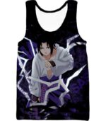 Boruto Powerful Lightning Ninja Sasuke Uchiha Action Black Hoodie - Tank Top