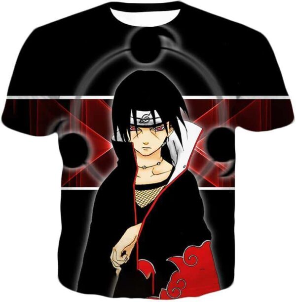 Boruto Powerful Ninja Prodigy Ultimate Itachi Uchiha Black Zip Up Hoodie - T-Shirt