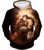 Boruto Powerful Sand Ninja Garaas Painful Past Cool Black Hoodie