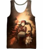 Boruto Powerful Sand Ninja Garaas Painful Past Cool Black Zip Up Hoodie - Tank Top