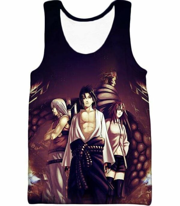 Boruto Sasuke Uchiha Own Team Hebi Cool Anime Zip Up Hoodie - Tank Top