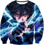 Boruto Sasuke Uchiha Sharingan And Rinnegan Zip Up Hoodie - Sweatshirt