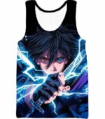 Boruto Sasuke Uchiha Sharingan And Rinnegan Zip Up Hoodie - Tank Top