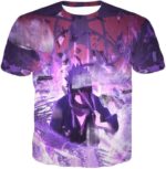 Boruto Sasuke Uchihas Powerful Eye Mangekyou Sharingan Technique Susanoo Zip Up Hoodie - T-Shirt