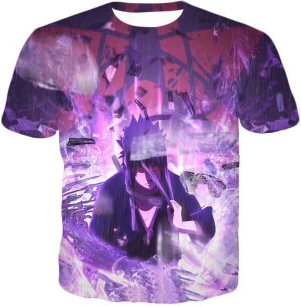 Boruto Sasuke Uchihas Powerful Eye Mangekyou Sharingan Technique Susanoo Zip Up Hoodie - T-Shirt