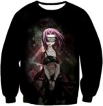 Boruto Sexy Pink Haired Ninja Haruno Sakura Black Hoodie - Sweatshirt