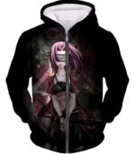 Boruto Sexy Pink Haired Ninja Haruno Sakura Black Hoodie - Zip Up Hoodie