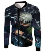 Boruto Super Cool Leaf Sensei Hatake Kakashi HD Print Black Hoodie - Jacket