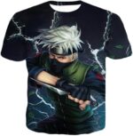 Boruto Super Cool Leaf Sensei Hatake Kakashi HD Print Black Hoodie - T-Shirt