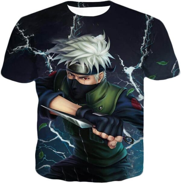 Boruto Super Cool Leaf Sensei Hatake Kakashi HD Print Black Zip Up Hoodie - T-Shirt