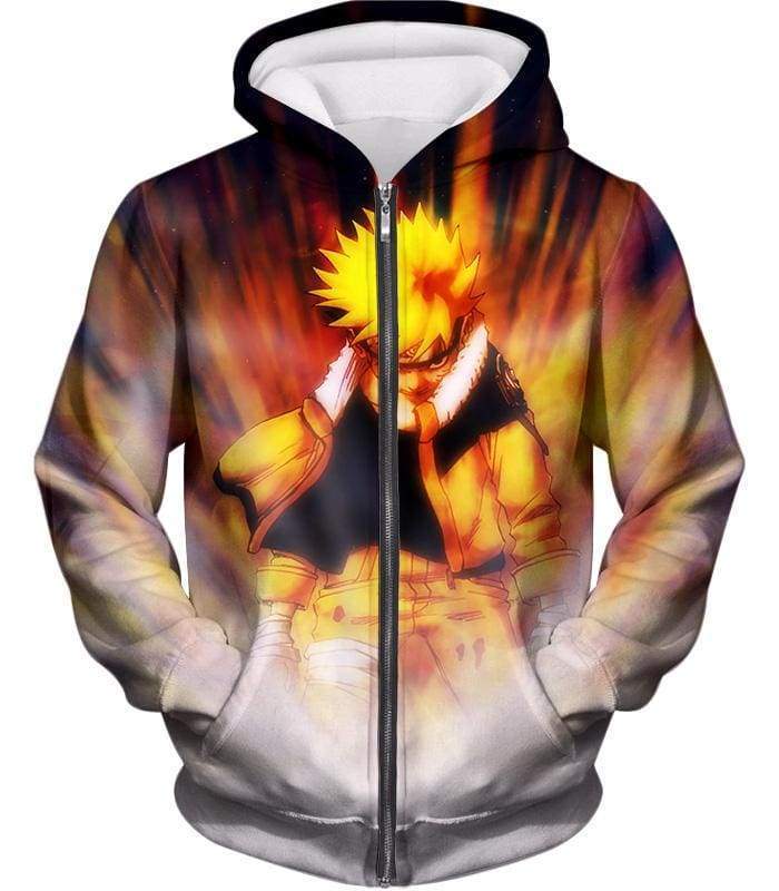 Boruto Super Cool Ninja Hero Uzumaki Boruto Anime Zip Up Hoodie