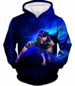 Boruto Super Hot Ninja Hinata Hyuga HD 3D Anime Black Hoodie