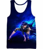 Boruto Super Hot Ninja Hinata Hyuga HD 3D Anime Black Hoodie - Tank Top