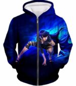 Boruto Super Hot Ninja Hinata Hyuga HD 3D Anime Black Hoodie - Zip Up Hoodie