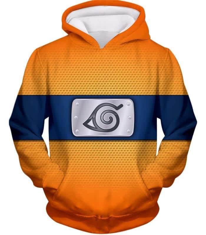 Boruto Super Leaf Village Ninja Headband Orange Hoodie