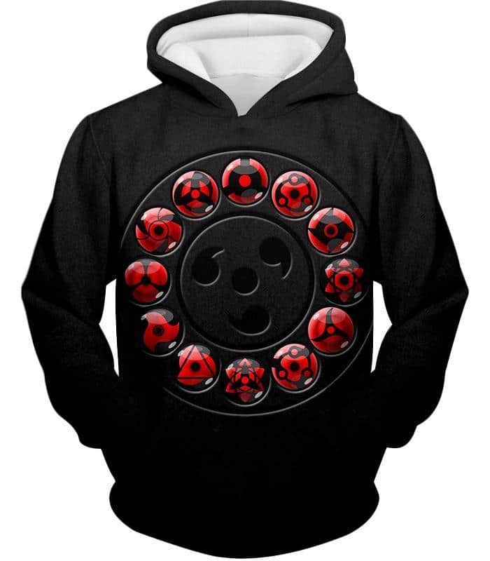 Boruto Uchiha Clans Special Technique Sharingan All Types Cool Black Hoodie - Hoodie