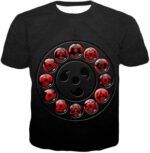 Boruto Uchiha Clans Special Technique Sharingan All Types Cool Black Zip Up Hoodie - T-Shirt