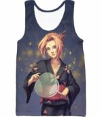 Boruto Very Cute Leaf Village Ninja Sakura Kimono 3D Printed Zip Up Hoodie - Tank Top