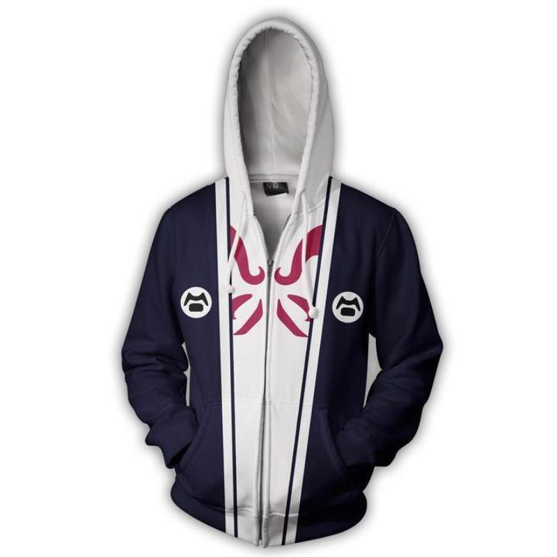 Gamabunta Cosplay Naruto Zip Up Hoodie - Naruto 3D Printed Hoodies