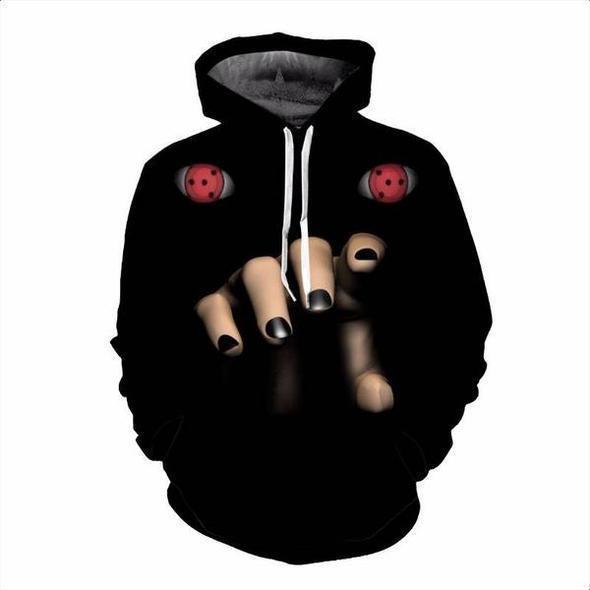 Genjutsu Itachi Abyss 3D Graphic Hoodie - Naruto Shippuden Hoodie