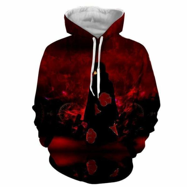 Itachi Hoodie - Crimson Red Cloud Akatsuki Naruto Hoodie