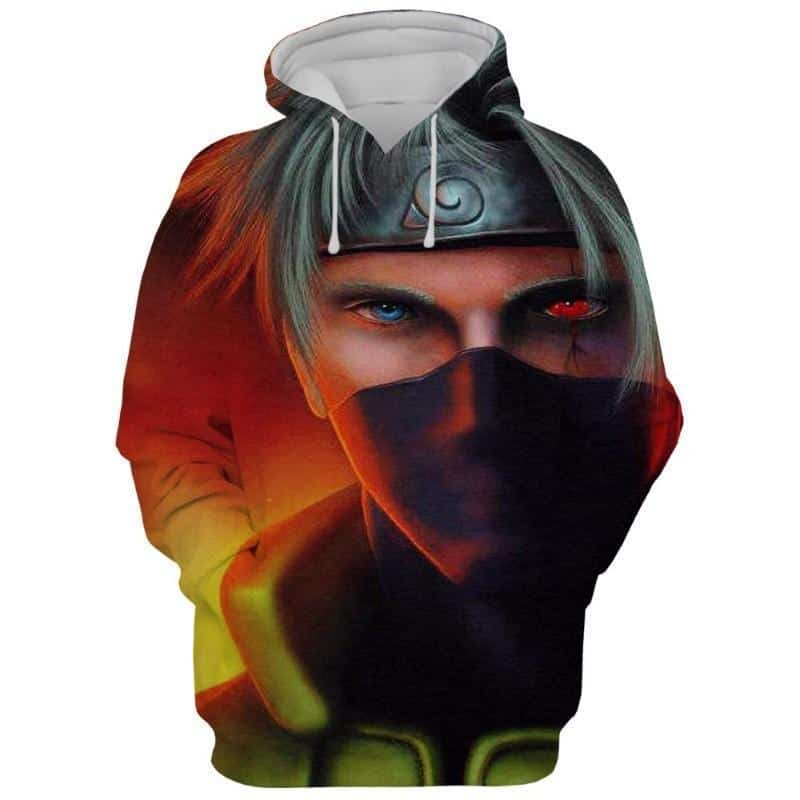 Kakashi Hatake Realistic Hoodie - Naruto 3D Graphic Hoodie