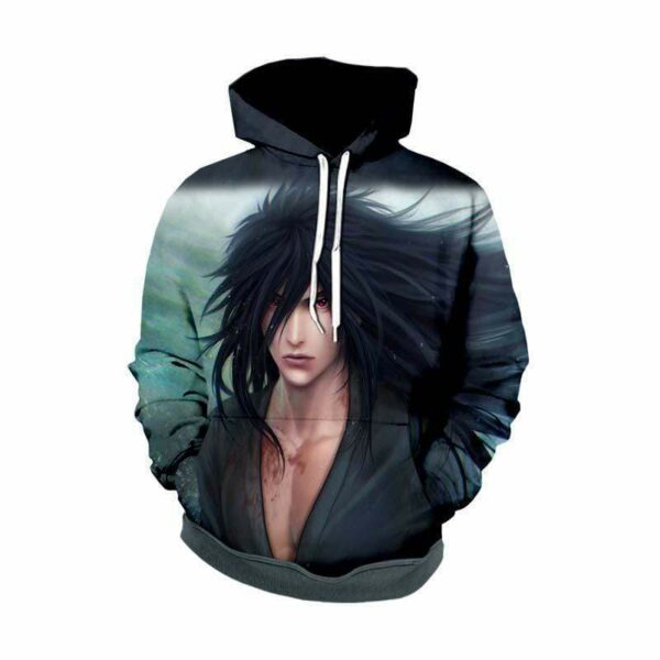 Madara Uchiha Realistic 3D Hoodie - Naruto Zip Up Hoodie - PullOver Hoodie