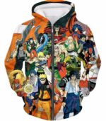 Naruto All Characters Hoodie - Zip Up Hoodie