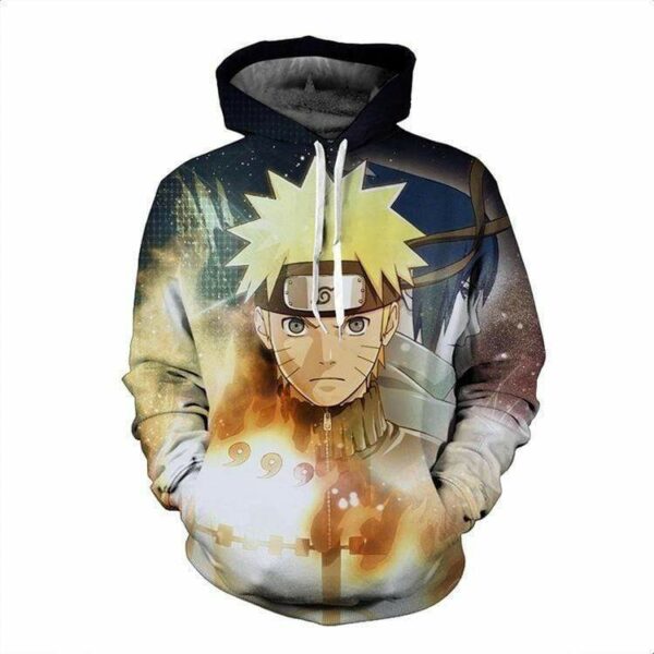 Naruto And Sasuke Blitz Hoodie -  Naruto Uchiha Hoodie