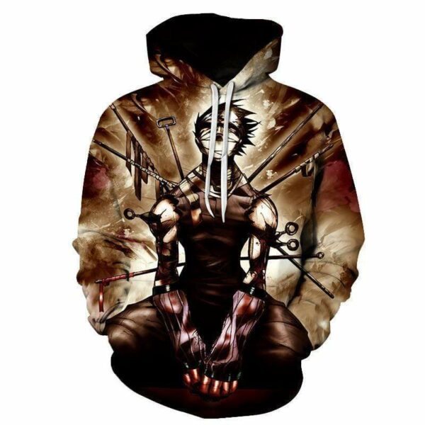 Naruto Anime Zabuza Momochi Cut Hoodie - Naruto 3D Graphic Hoodie