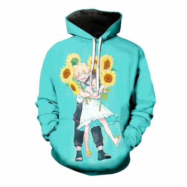 Naruto Hoodie  - Boruto Hugging Himawari Pullover Hoodie