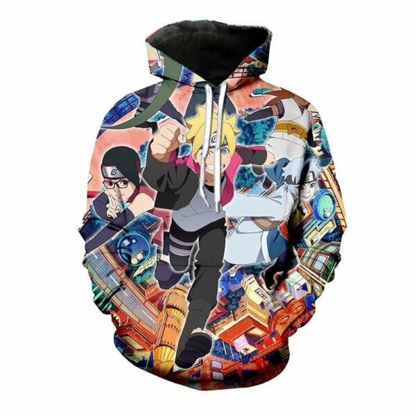 Naruto Hoodie  - Boruto Running Pullover Hoodie