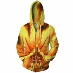 Naruto Hoodie - Naruto Nine Tails Chakra Mode Vibrant Zip Up Hoodie