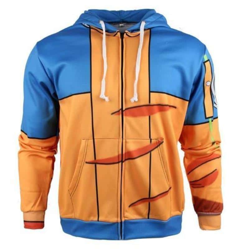 Naruto Hoodie - Uzumaki Cosplay Anime Zip Up Hoodie Jacket