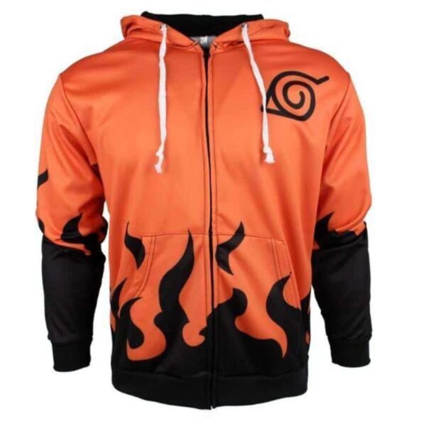 Naruto Hoodie  - Uzumaki Sage Cosplay Anime Zip Up Hoodie Jacket