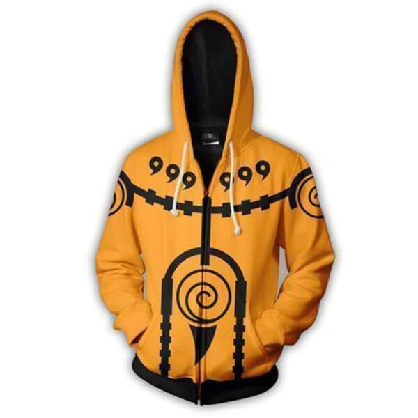 Naruto Hoodies - Kyubi Mood Zip Up Hoodie