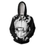 Naruto Hoodies - Naruto Kurama Kyubi Mode Zip Up Hoodie