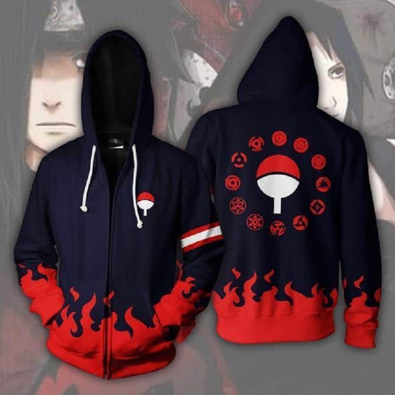 Naruto Hoodies - Uchiha Clan Zip Up Hoodie