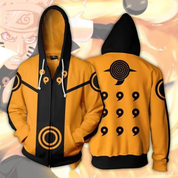 Naruto Hoodies - Uzumaki Rikudou Sennin Mode Zip Up Hoodie