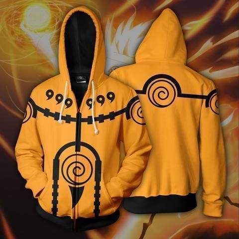 Naruto Nine Tails Charka Mode Zip Up Hoodie Jacket