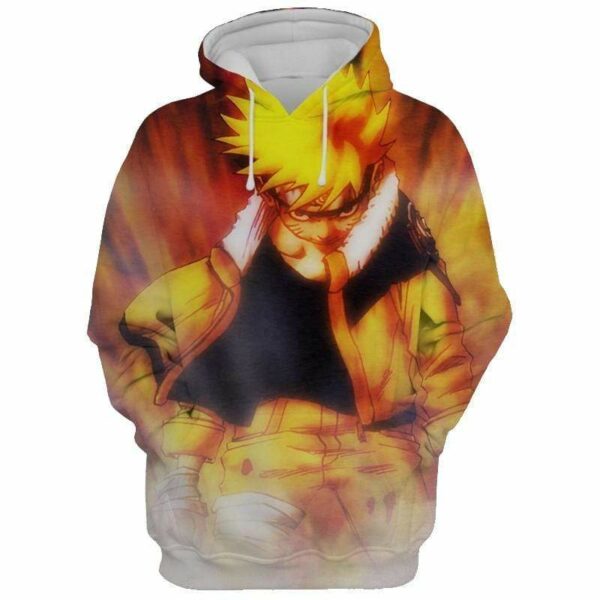 Naruto Shippuden Hoodie - Naruto Orange Flare Hoodie 3D Graphic Hoodie