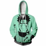 Naruto Shippuden Hoodie - Obito Uchiha Green Pastel Zip Up Hoodie Jacket - Zip Up Hoodie