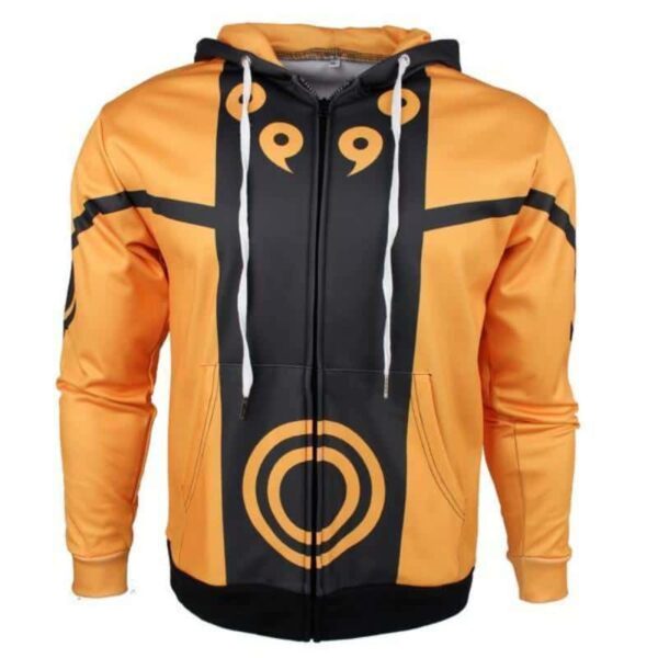 Naruto  Shippuden Uzumak Bijuu Mode Anime Zip Up Hoodie