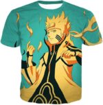 Naruto Super Cool Boruto Uzumaki Tailed Beast Mode Action Green Hoodie - T-Shirt